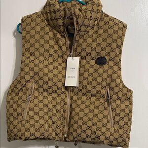 Tan Monogram Quilted Vest